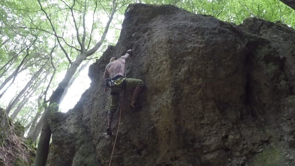 Uwe Loos in Kreftich (8+) am Raguw (Bild: Archiv Uwe Loos)