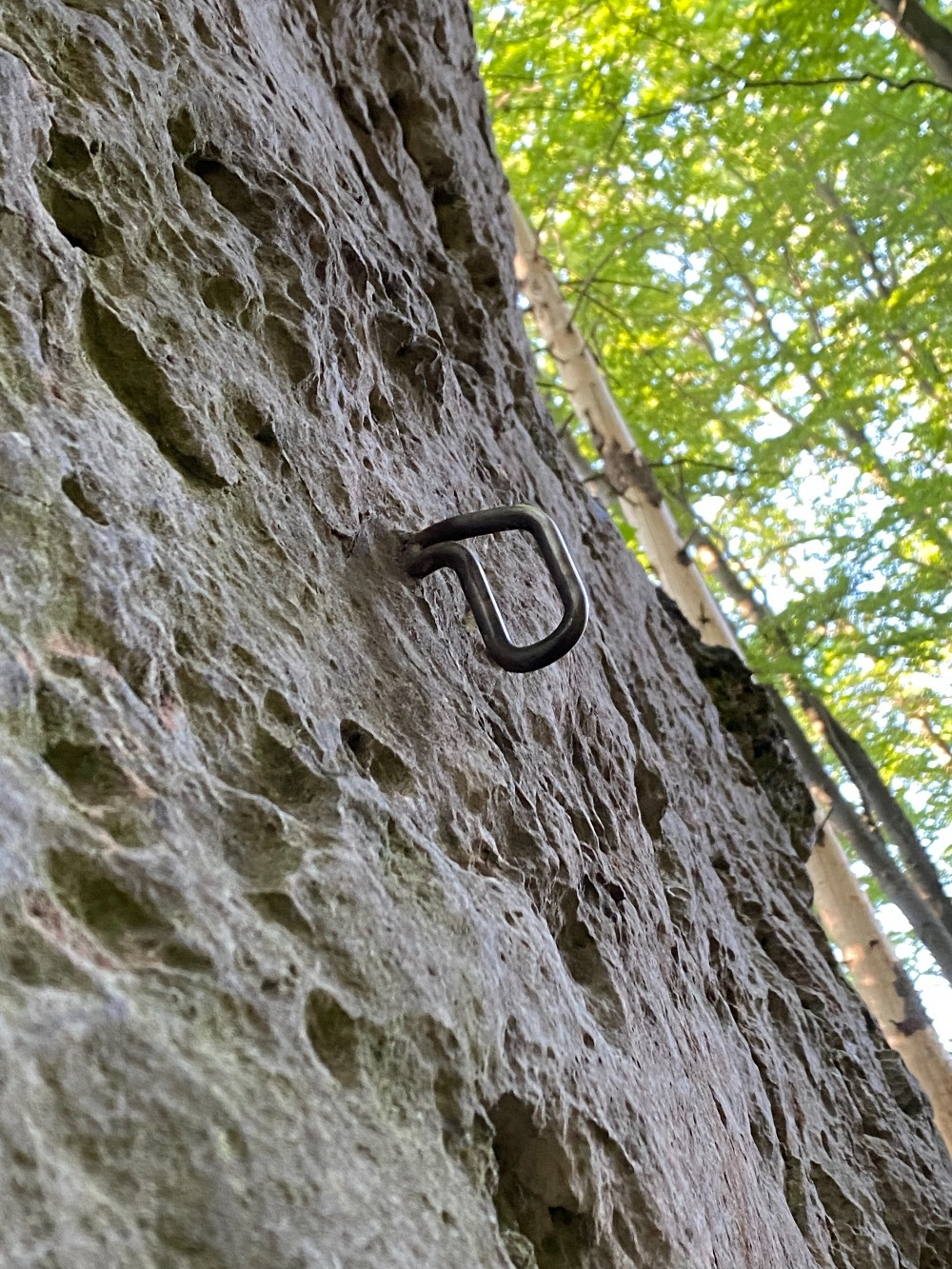 Weit herausragender erster Halen der Route Jekyll im Steingarten | Langer-Berg-Wände