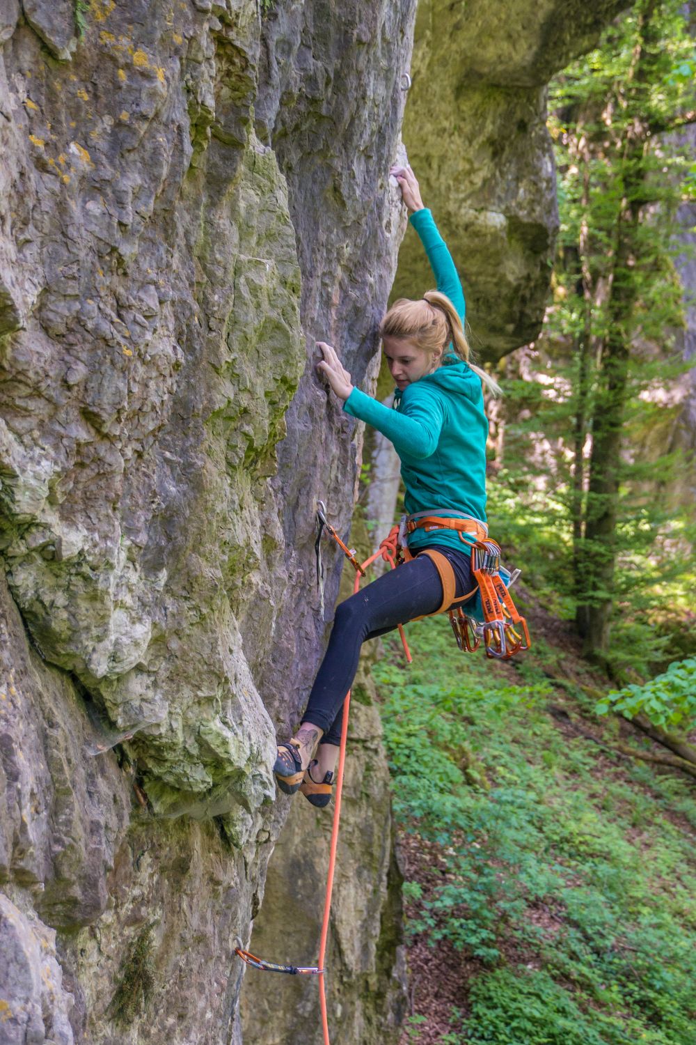 Lena Herrmann beim Auschecken der ´Geiselhaft´ (10-), damals noch Projekt (Bild: Tweet Weck)