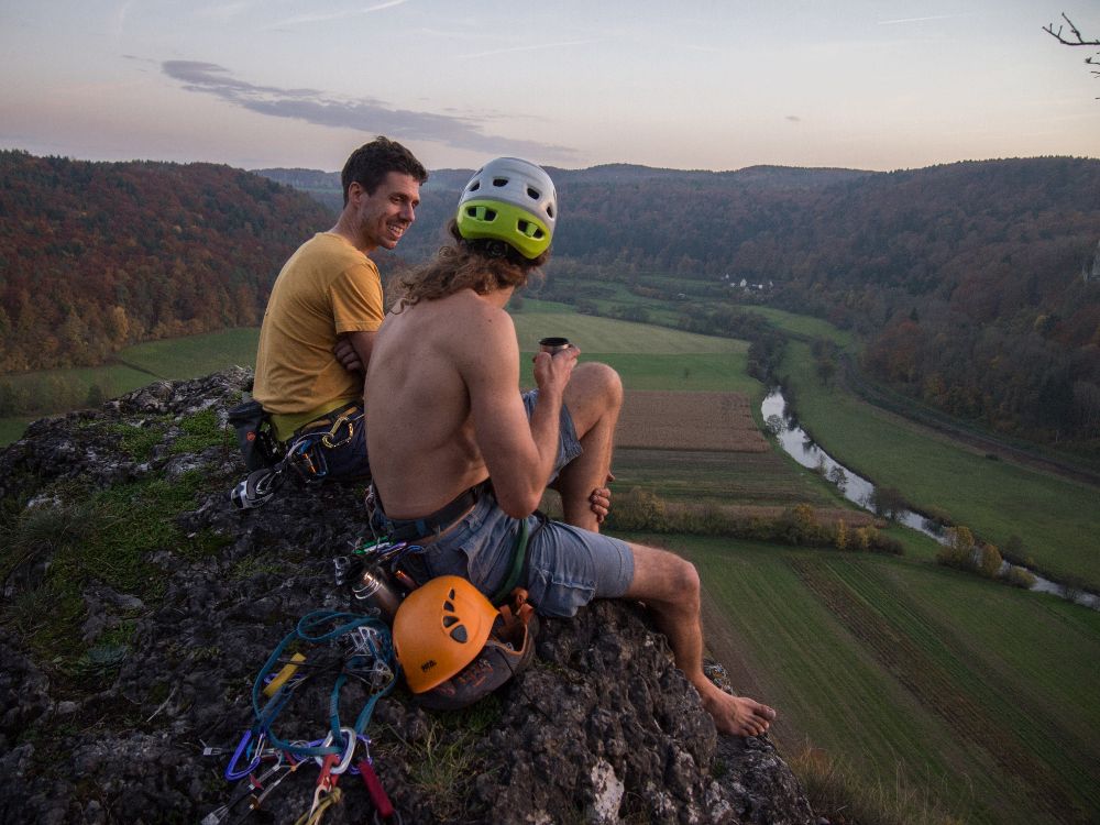 Manuel Fleck und Wolfgang Wagner Gipfelplateau der Matterhornwand (Bild: Mona Wagner)