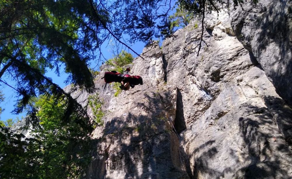 Unfall an der Mittelbergwand (Bild: Bergwacht Amberg)