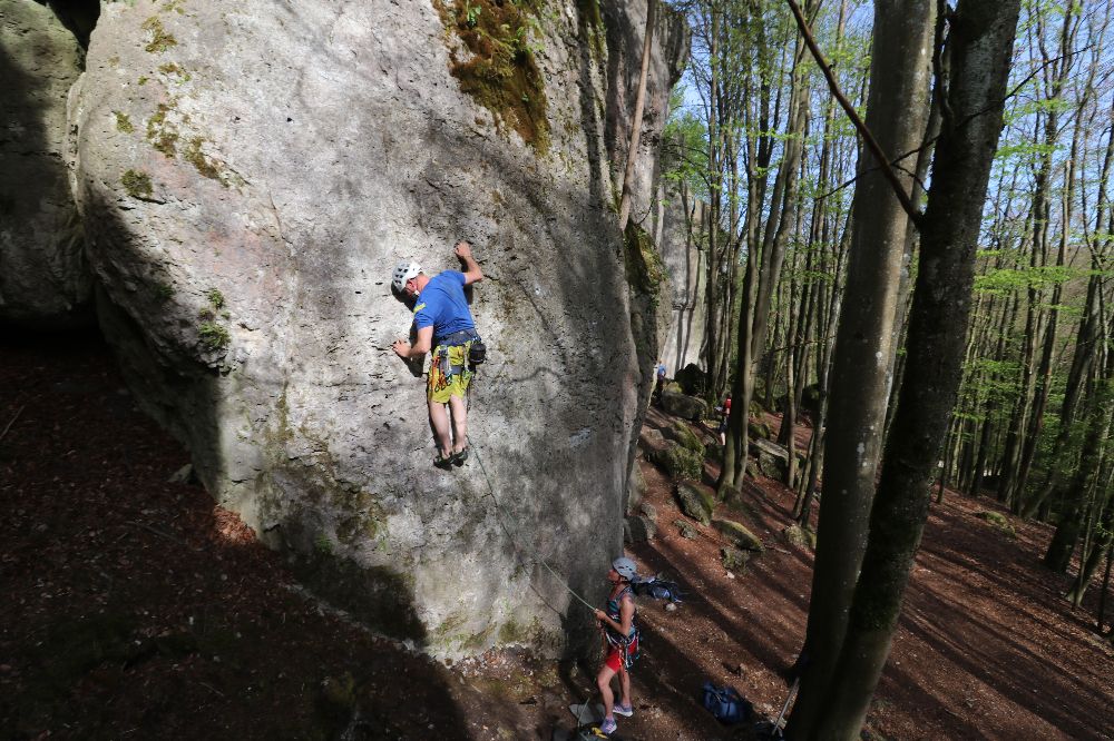 Tom Bösl in Abheber (7-) an der Maximilianswand