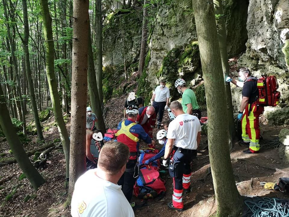 Kletterunfall an der Allersdorfer Wand (Bild: Bergwacht Forchheim)