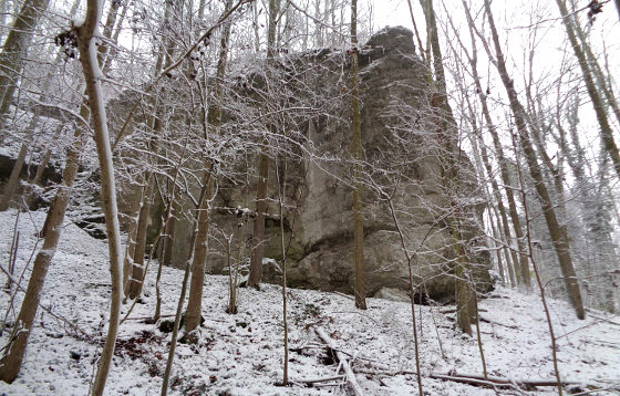 Die Altenburgwand bei Schnee (Bild: Jürgen Kremer)