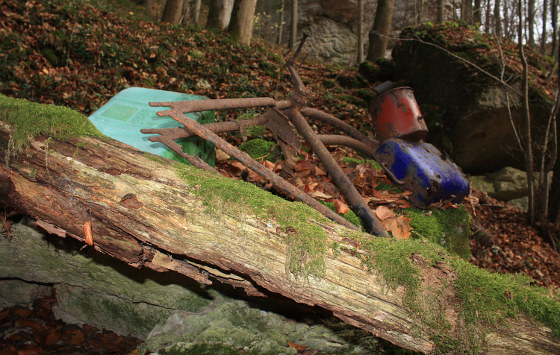 Die Senke unterhalb der Altenburgwand bietet derzeit noch Nostalgie aus dem vergangenen Jahrhundert