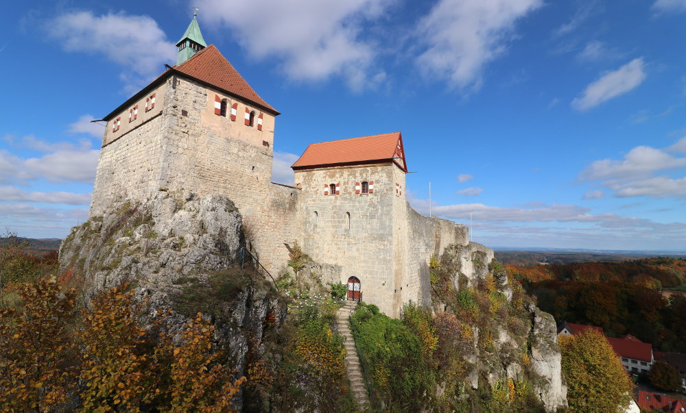 Die Burg Hohenstein in der Hersbrucker Schweiz bietet fantastische Fernsichten