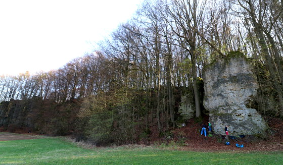 Der rechteste Sektor der Betzensteiner Sportkletterwand