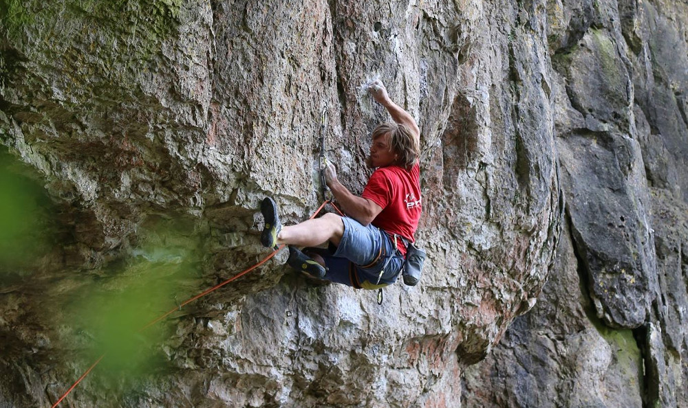 Heiko Queitsch in ´21 Days´ (10) an der Leupoldsteiner Wand (Bild: Tobias Plail)
