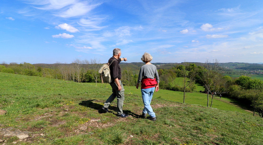 Blick vom Gipfelplateau des Rodensteins nach Süden