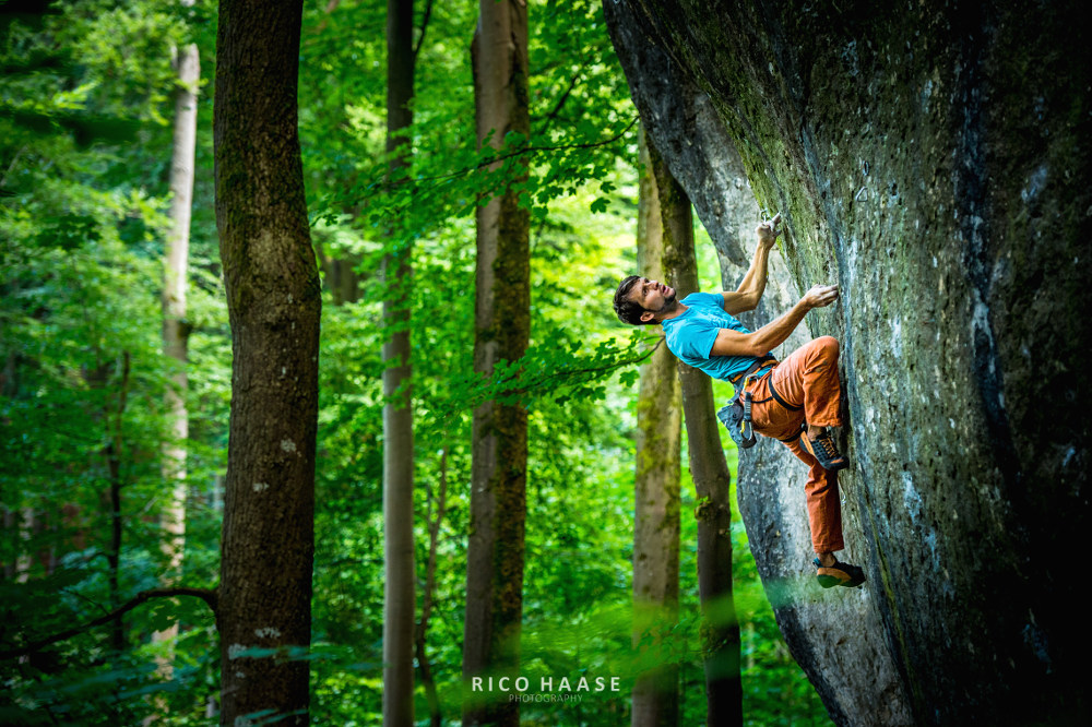 Thomas Dauser in ´The essential´ (11) an der Luisenwand (Bild Rico Haase)