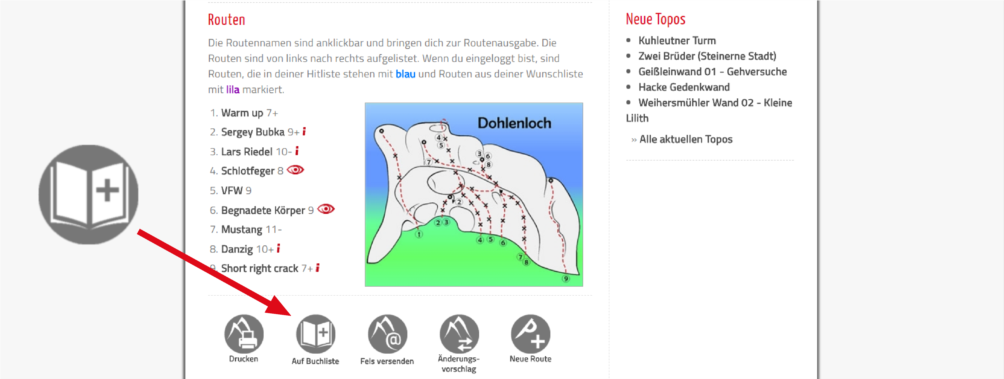 Schritt 1: Fels(en) aussuchen