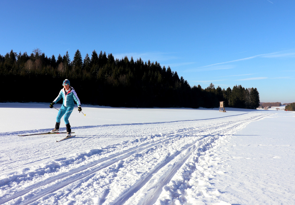 Skaterin auf der Schupf-Loipe bei Waller