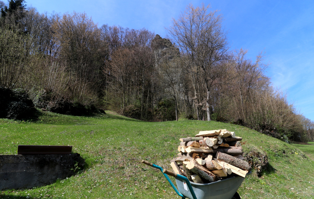 Keine freie Wildnis, sondern Garten: Die Wiese vor dem Moritzer Turm