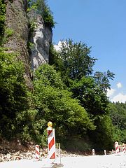 Der Rote Fels vor den Sicherungsma&szlig;nahmen...