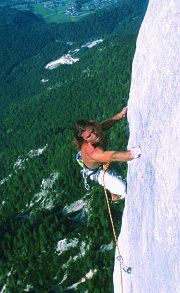 Thomas in ´Firewall´ an der Feuerhorn-Nordwand