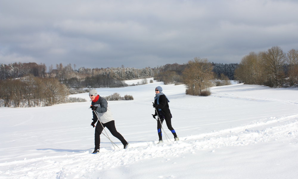Gute Wintersportbedingungen auf der Großen Gräfenberger Loipe!